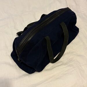 EVERLANE Navy Duffel Bag with Black Accents